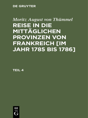 cover image of Moritz August von Thümmel